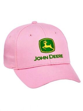 JOHN DEERE Baseball Hat Adjustable Casual Cap NEW Ranch Farm Girl Festival Pink